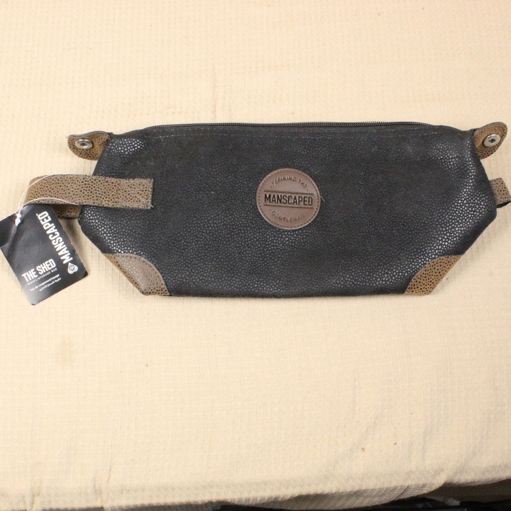 Manscaped The Shed Travel Storage Bag Black Brown Minimalist Gorpcore NEW